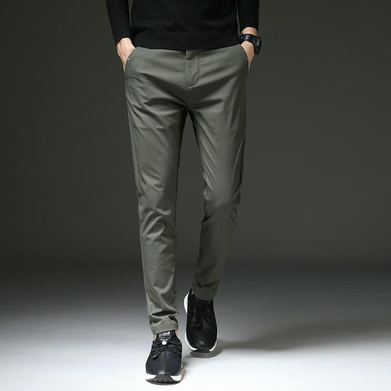 Men's Spring Autumn Summer Thin Elastic Straight Trendy Harem Casual Pants2