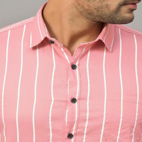 Image of Regular Fit Striped Lining Cotton Full Sleeve Casual Shirts for Men /Long Sleeves Cotton Striped, Cotton Shirt Crafted with Regular Sleeve, Comfort Fit & High-Performance for Everyday Wear