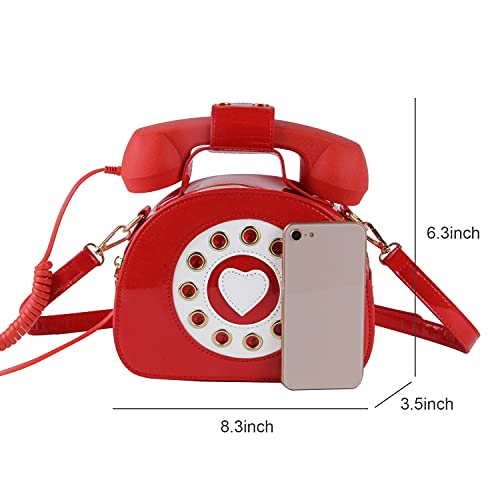 Bolso Divertido Teléfono para Mujer Color Rosa miniatura 3