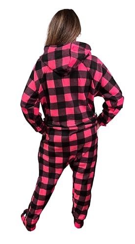 Image of Forever Lazy Footed Adult Onesies, One-Piece Pajama Jumpsuits for Men and Women, Unisex. with Detachable Feet.