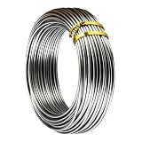 12 Gauge 304 Stainless Steel Wire 49 FT - Annealed & Heavy Duty,2mm Thick Wire for Crafts,Garden Fence...
