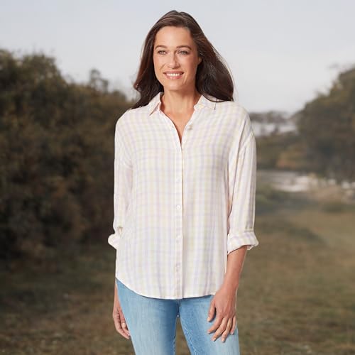 Image of Gloria Vanderbilt Women's Amanda Oversized Button Down Shirt with Roll-tab Sleeves