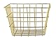WENKO Badkorb Viana Gold, glamouröser Aufbewahrungskorb im angesagten Metall-Look in Gold, offenes Drahtdesign, hält Kosmetik, Bürste, Handtücher, etc. griffbereit, aus Metall, 18 x 25 x 12 cm