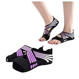 【2024年改良モデル】コアウォークサポーター フットサポーター サポーター 扁平足 サポーター フット 土踏まず サポーター ウォーク サポーター 外反母趾 ソックス 足裏アーチ サポーター ヨガソックス 土踏まず サポーター 東京バレエ団 (紫,L)