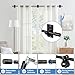 PeSenp Black Curtain Rods No-Drilling for Windows 48 to 84 Inch - 5/8