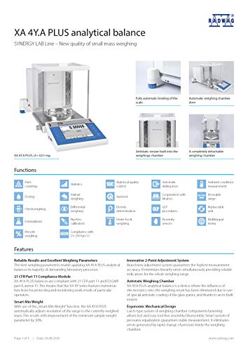 Radwag XA 520.4Y.A Plus Analytical Balance