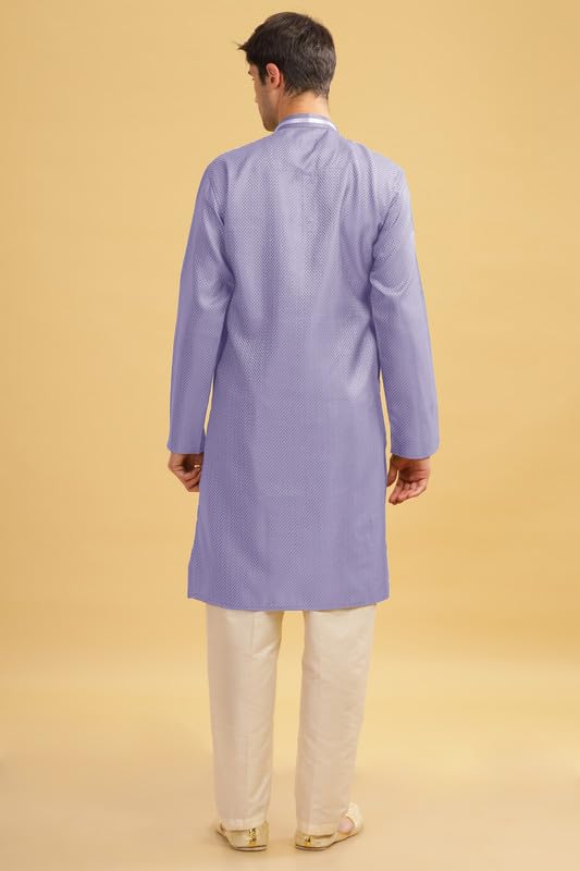 Image of BE ACTIVE Cotton Jacquard Blend Kurta for Men | Traditional and Elegant Design | Full Sleeve Kurta