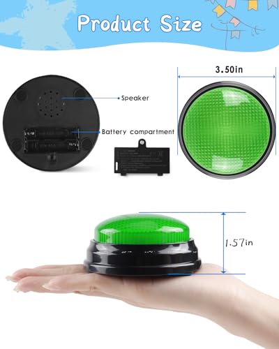 Image of 4-Pack Game Buzzers: Interactive Trivia Buzzers for Kids, Classroom & Family Games