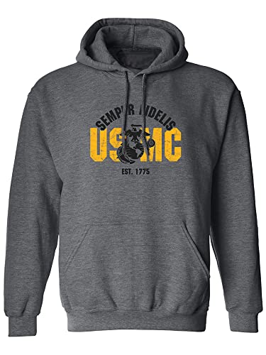 zerogravitee USMC Semper Fidelis Est. 1775 Adult Hooded Sweatshirt