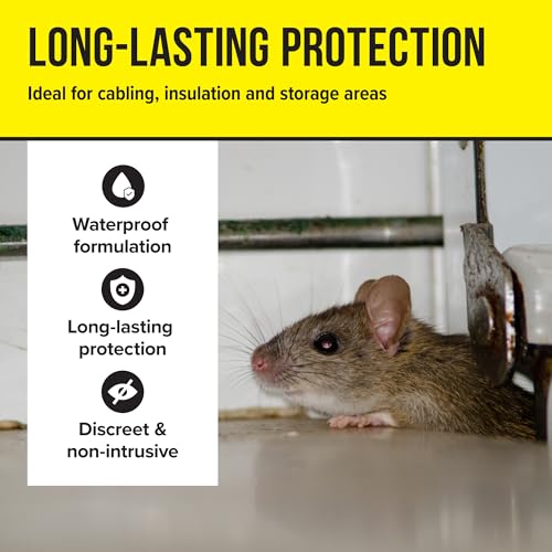 The Big Cheese Anti Mouse Lacquer – 300 ml Aerosol Mouse Biting and Chewing Deterrent/Repellent Hard Surface Application Mint Scented Waterproof Ready-To-Use