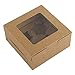 TURMIN 15 Stück Tortenkartons Kuchenkarton Tortenschachteln, Verpackung für Cupcake Bäckerei Kekse Kuchenkartons mit Sichtfenster für Hochzeit Geburtstagsfeier
