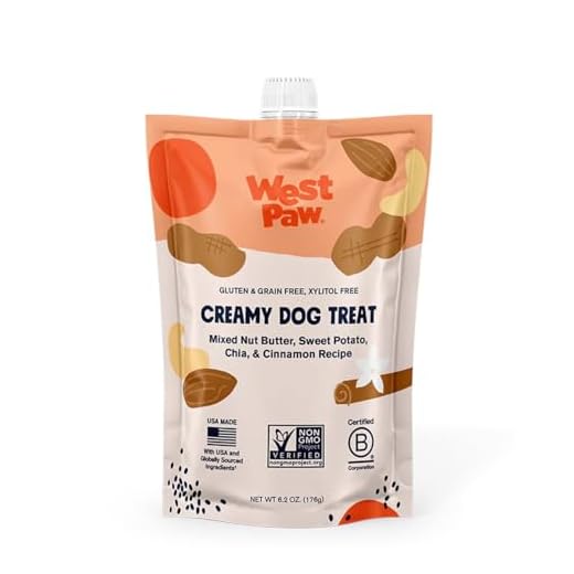 West Paw Creamy Treats Nut Butter, Sweet Potato, Chia Seed 6.2 Oz