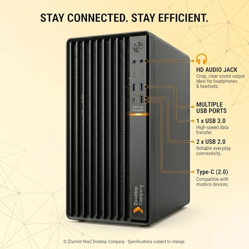 Image of Business Desktop PC | Core i5 GEN4 Turbo 4590 3.30Hz | 16GB RAM | 512GB M.2 SSD | Windows 11 Pro & MS Office 2021 | WiFi 6 & Bluetooth | Type-C Port | Premium Metal Body | 2 Year On-Site Warranty