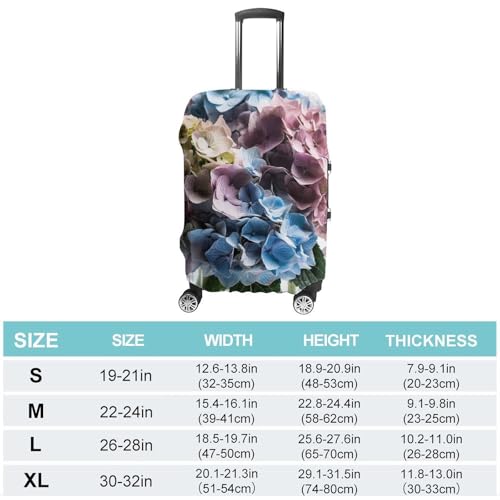 Hydrangea Flowers in Vase Travel Luggage Cover Anti-scratch Suitcase Cover Elastic Suitcase Protective Cover Fits 19-32 Inch Luggage S2