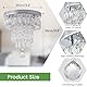 Kristall Kronleuchter K9 Deckenleuchte Flush Mount 20 W LED, Ø25cm, 6500K Kaltweiß, mit 4-Stufen-Design für Wohnzimmer, Schlafzimmer & Flur
