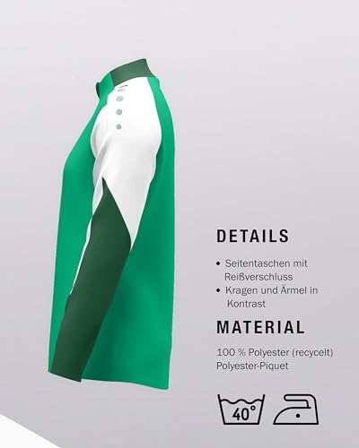 JAKO Damen Polyesterjacke Dynamic, grün/weiß/dunkelgrün, L – Ansicht 5
