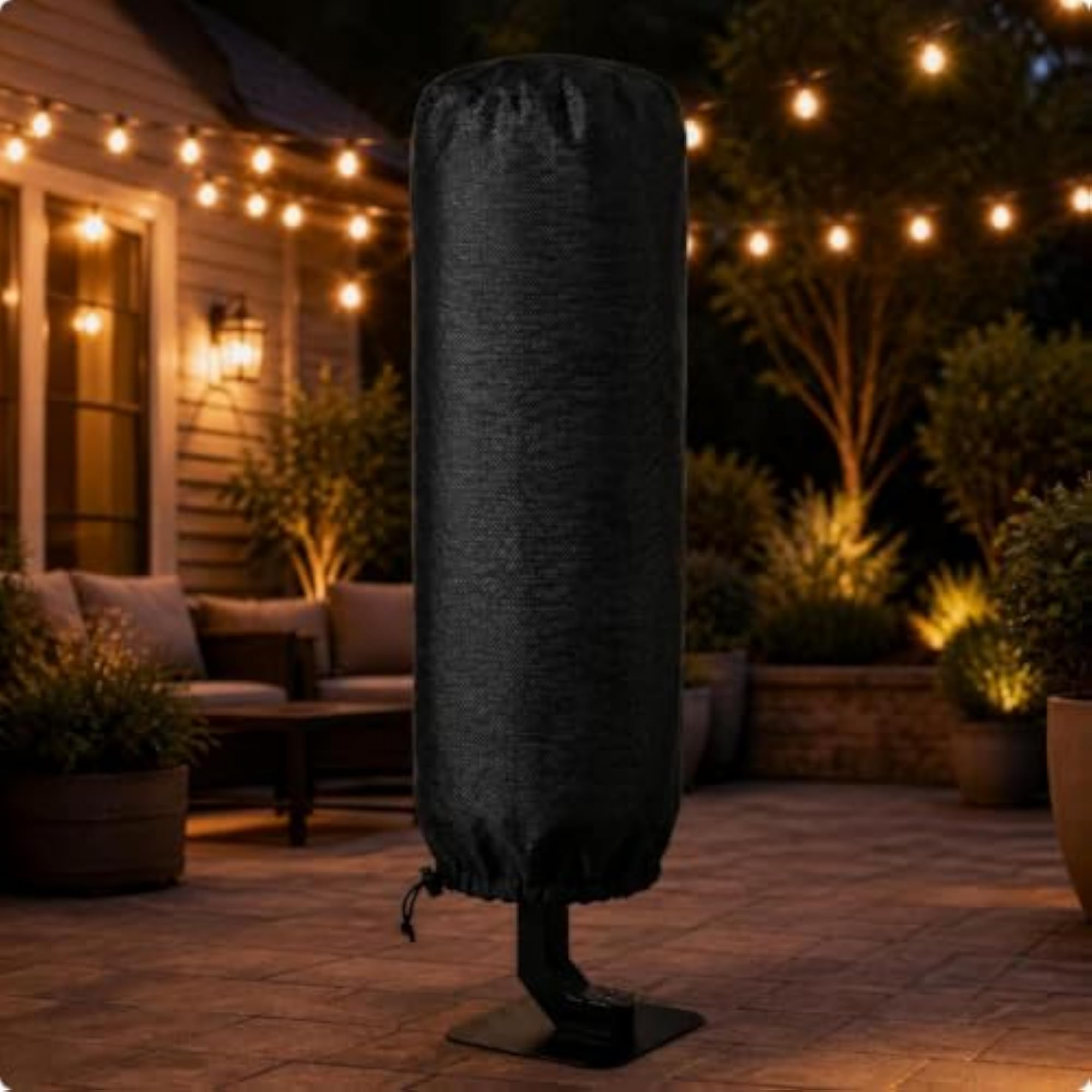 Weatherproof Patio Heater Cover with Adjustable Drawstring