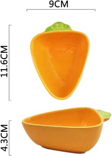 Miniatura 2 de 2 cuencos creativos de zanahoria, cuencos de cerámica para salsa de soja, platos de frutas pequeñas, postre aperitivo, cuencos para servir, vajilla