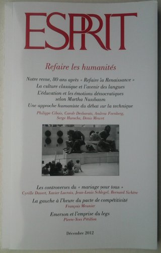 Esprit, N° 390, décembre 201 : Refaire les humanités
