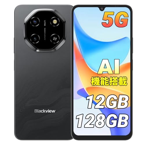 Blackview SHARK 6 5GΉ X}z { SIMt[bAI@\ځbAndroid 15 X}[gtHb12GB+128GB (2TBg\)b6.88C` 120HztbV[gb5000mAheʃobe[bF