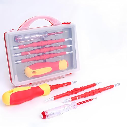 Image of Insulated Electrician Multi Screwdriver Set - Magnetic, Soft-Grip (5 in 1)