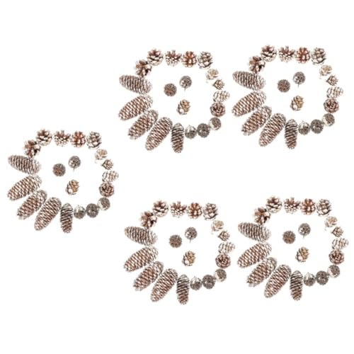 Set 5 conos de pino secos para decoración y manualidades miniatura 1