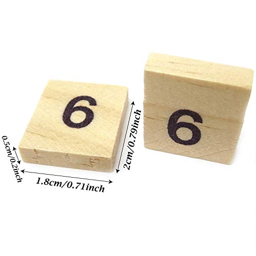 100 piezas de fichas de madera para scrabble miniatura 2