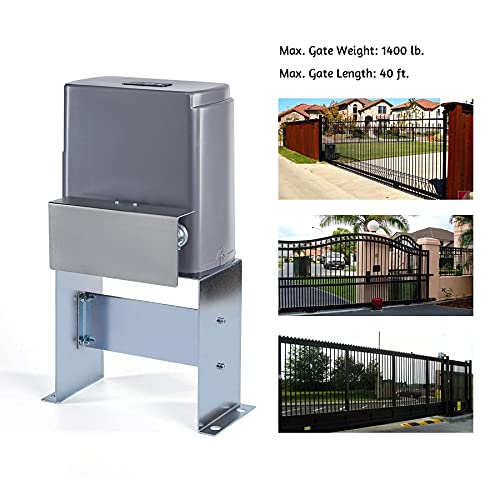 Co-Z Automatic Sliding Gate Opener With Wireless Gate Keypad, Electric Rolling Driveway Slide Gate Motor, Complete Gate Operator Hardware Security System Kit For Sliding Gate Up To 40 Feet #TOP4