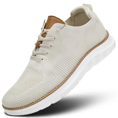 Image of Mens Oxfords Casual Fashion Slip on Shoes Dress Business Sneakers Mesh Work Comfortable Lightweight Soft Sole