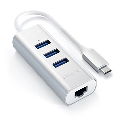 SATECHI Adattatore multiporta USB-C Hub USB-C con 3 porte USB-A 3.0 e porta Ethernet, per MacBook Pro, Air M1, M2, M3, Dell, HP, Surface, iPad, iPhone 15 – Argento - Hub USB - Immagine 2