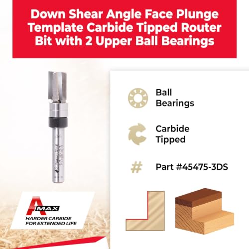 Image of Amana Tool - 45475-3DS) Plunge 3 /8 Dia Upper Bb 1 /4Shk