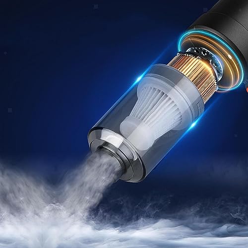 Image of Revin Enterprise 2 in 1 Vacuum Cleaner 120W||Handheld Vacuum Car Cleaner Air Duster Wireless Rechargeable Home Pet Hair Vacuum| Portable USB (Multi Color)