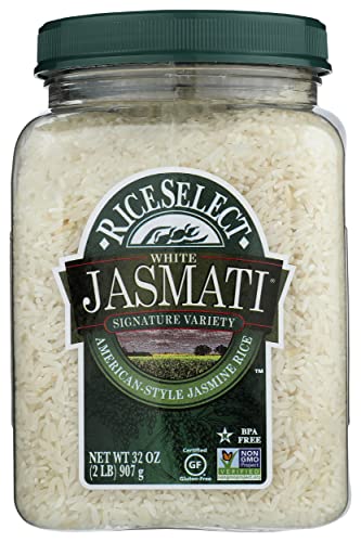 RiceSelect Jasmati White American-Style Jasmine Rice, Gluten Free, Non GMO, 32 Ounces (Pack Of 4)