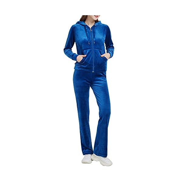 Woolicity-Womens-Sweatsuits-Set-Velour-Tracksuit-2-Piece-Outfits-Set-Zip-Up-Hoodies-and-Pants-Sportswear-Jogging-Set Woolicity Womens Sweatsuits Set Velour Tracksuit 2 Piece Outfits Set Zip Up Hoodies and Pants Sportswear Jogging Set