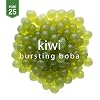 Bossen Bursting Boba Pure25 filled with a refreshing fruity liquid that creates a burst of flavor in your mouth Make in Taiwan 7.04 lb Each Pack (4 packs, Kiwi)