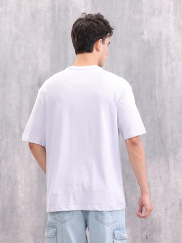 Image of WROGN Men's Cotton T-Shirt | Graphic Print | Oversized Fit