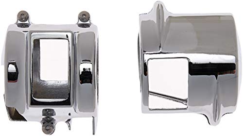 Krator Chrome Handlebar Switch Housing Cover Kit Compatible with Honda 2002-2007 Honda VTX 1800 Models C/R/S/F/N Custom, CSH005