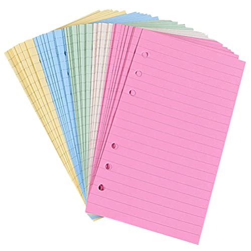 Evita hojas traspasadas con este paquete de recambios para libreta de papel de colores rayado