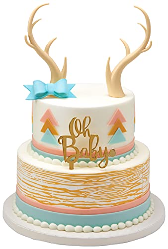Decoset® Antlers Creations Cake Topper For Birthdays And Parties, Decopac Cake Decorating 2-Pc Decorations Set #TOP7