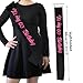 FSJJLLU ‘It's My 60th Birthday' Sash Black with Foil Pink Letters-Queen of the Party - One Size Fits All - Perfect for 60th Birthday