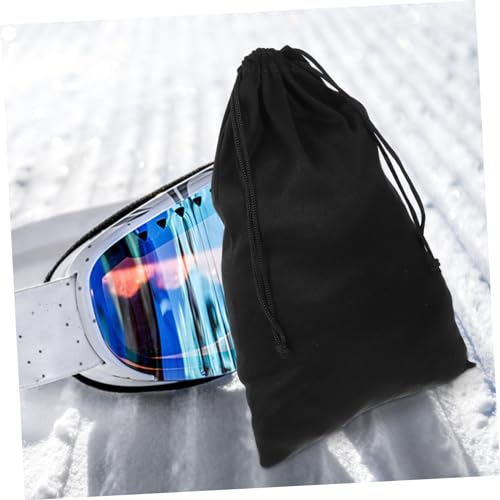 100 Pochons en Microfibre à Cordon pour Lunettes et Masques de Ski