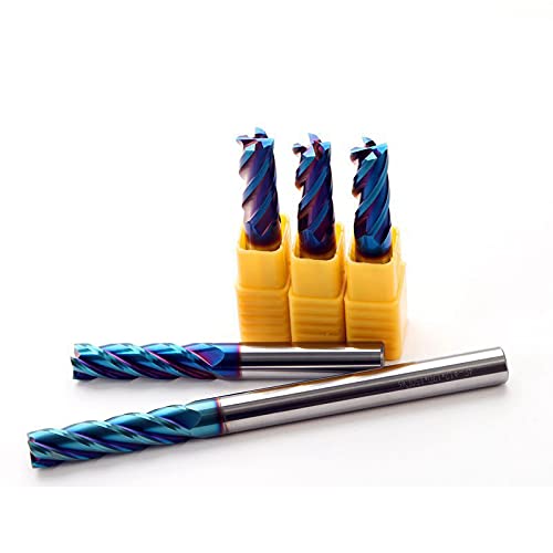Fresa vertical CNC de acero al tungsteno HRC65 8 mm y 4 filos (3(5pcs)
