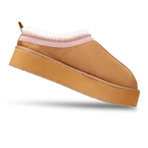 Jessica Simpson Women’s Microsuede Cozy Clog Platform Slipper - Indoor/Outdoor Sole, Memory Foam 5