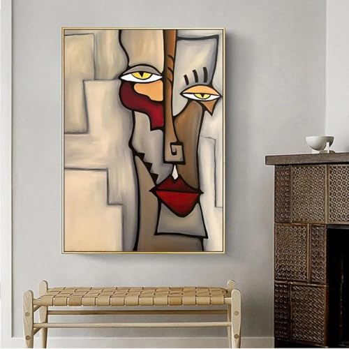 Tableau Picasso peinture abstraite célèbre grand format pour décoration murale salon