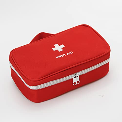 Image of TOPASION Portable Empty First Aid Kit Bag, Travel Medicine Pouch, Small Medical Bag (Blue)