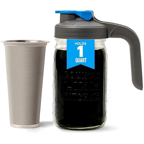 County Line Kitchen Cold Brew Coffee Maker & Silicone Protector Sleeve Cover