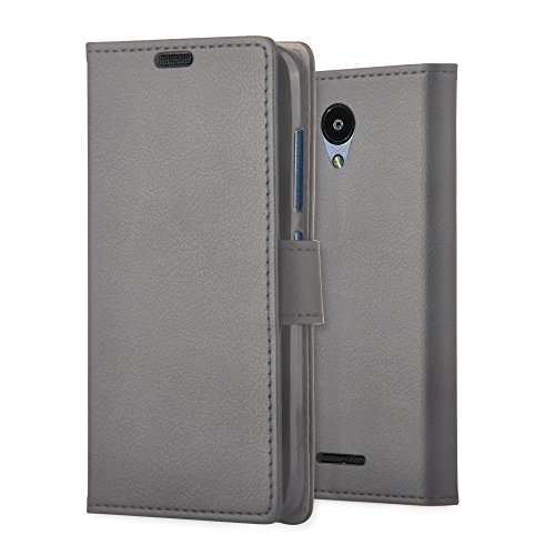 L2W ZTE Blade A310 Funda Lujo Slim PU Cuero Flip Protective Magnetic Wallet Funda Funda para ZTE Blade A310 con Ranura para Tarjetas y Soporte - Negro
