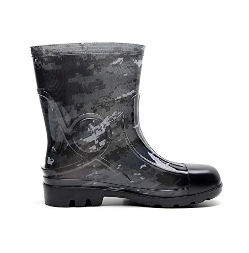 Image of Man Knee High Rubber Rainboots Camo Waterproof Rubber Boots for Garden Man Rain Footwear Size