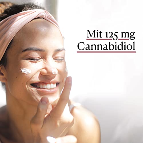 CBD Antifalten Creme mit Soforteffekt | 125 mg Cannabidiol | Bio Naturkosmetik | 100% vegan | Speziell für empfindliche oder gereizte Haut | Anti Aging Pflege gegen Falten | Glättend & aufpolsternd