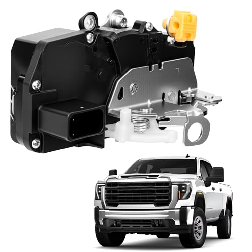 Image of Door Lock Actuator Front Left Driver Side Compatible with Chevy Silverado Tahoe Suburban Avalanche GMC Sierra Yukon Cadillac Escalade 2007-2009 Replace 931-303 25876382 25876385 25876386 25863021